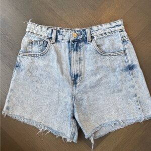 Zara Blue Jean Shorts High-Waisted Vintage Style